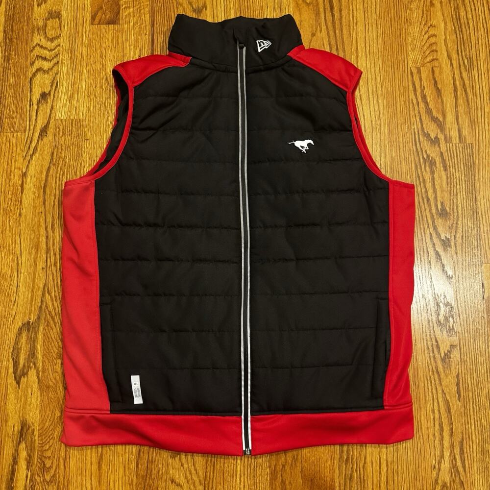 Calgary Stampeders CFL Football Vest Mens XL New Era Sideline Official Pony Logo